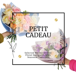 Petit Cadeau is the perfect 'Small Gift' created by our skilled florist's with seasonal varieties. Hand tied ready to pop straight into a vase.  